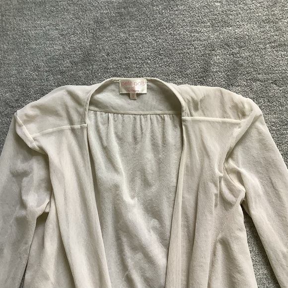 Petit Pois by Viviana Cream Open-Front Mesh Cardigan Sz. S - Picture 4 of 6